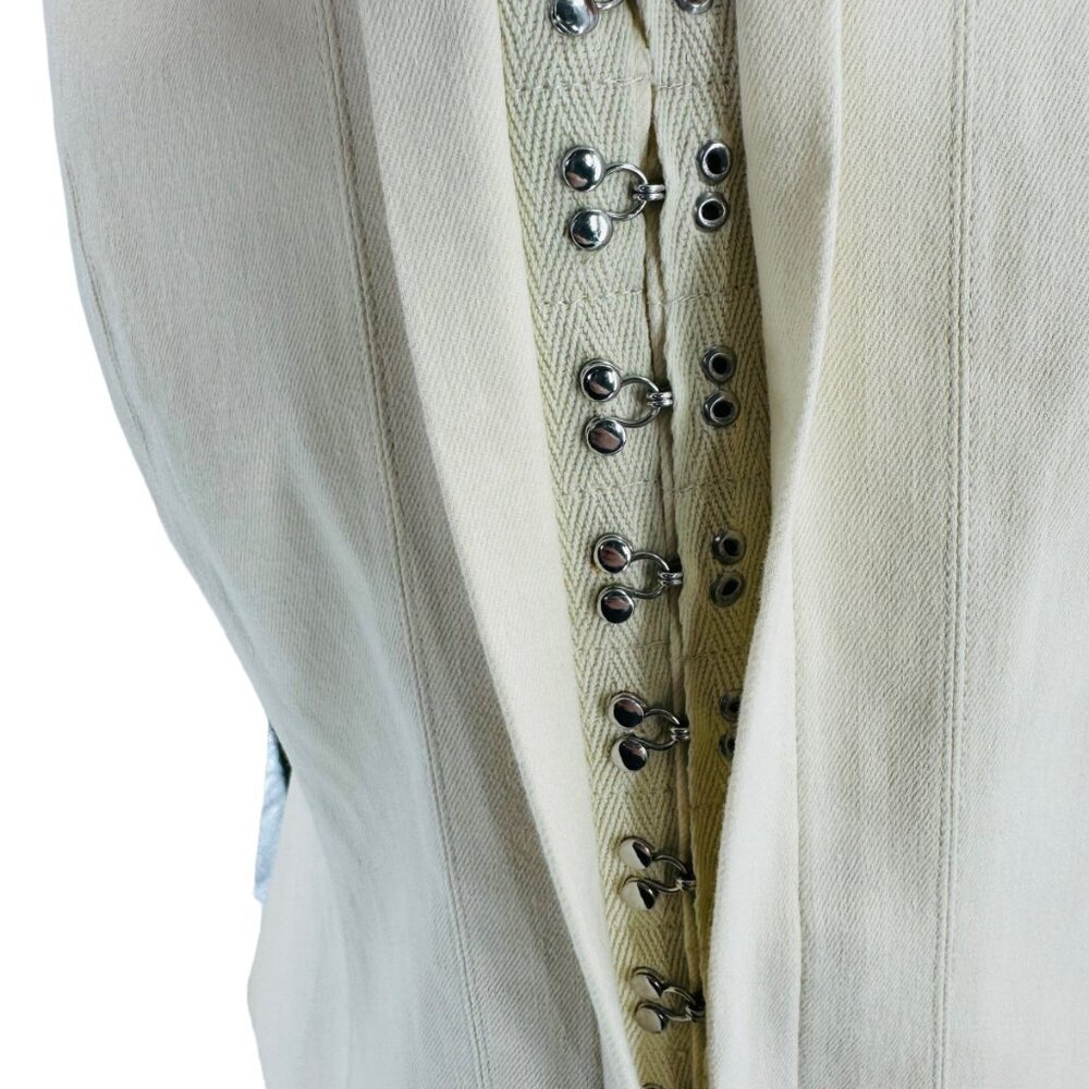 LOBA NEW Paulina Cut Out Sleeveless Top in Beige Size Large - Picture 4 of 7